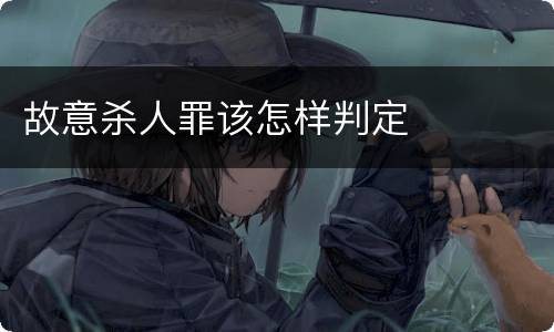故意杀人罪该怎样判定
