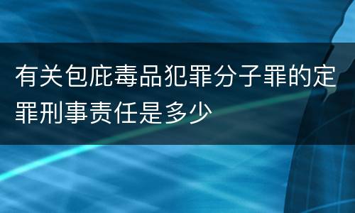 有关包庇毒品犯罪分子罪的定罪刑事责任是多少