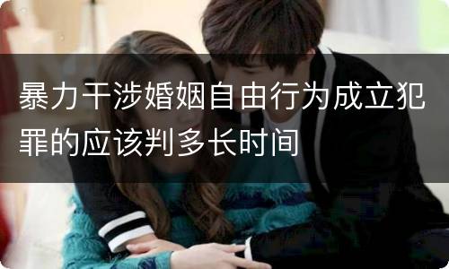 暴力干涉婚姻自由行为成立犯罪的应该判多长时间