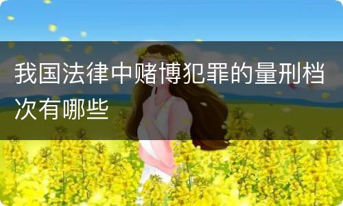 我国法律中赌博犯罪的量刑档次有哪些