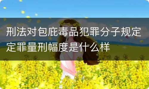 刑法对包庇毒品犯罪分子规定定罪量刑幅度是什么样