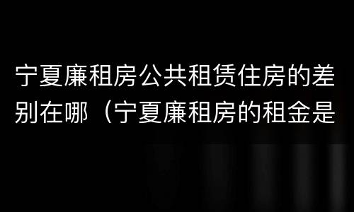 宁夏廉租房公共租赁住房的差别在哪（宁夏廉租房的租金是多少钱）