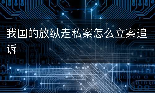 我国的放纵走私案怎么立案追诉
