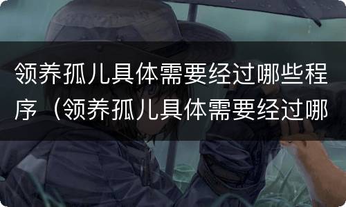 领养孤儿具体需要经过哪些程序（领养孤儿具体需要经过哪些程序呢）