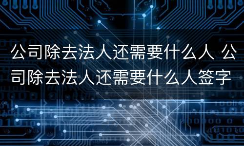 公司除去法人还需要什么人 公司除去法人还需要什么人签字