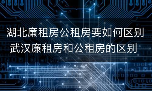 湖北廉租房公租房要如何区别 武汉廉租房和公租房的区别