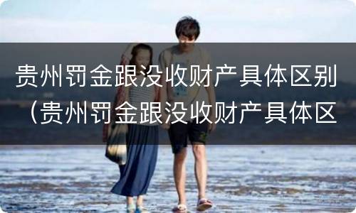 贵州罚金跟没收财产具体区别（贵州罚金跟没收财产具体区别在哪）