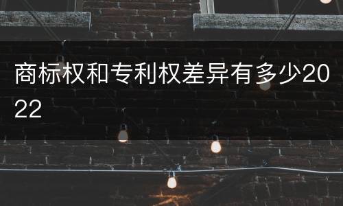 商标权和专利权差异有多少2022