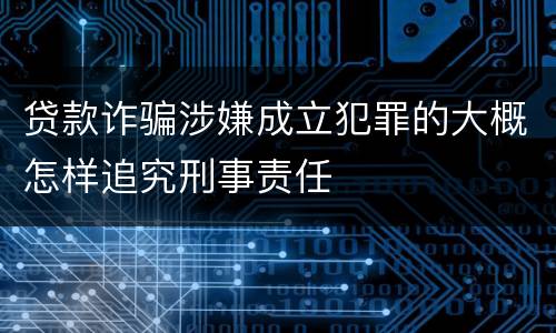 贷款诈骗涉嫌成立犯罪的大概怎样追究刑事责任