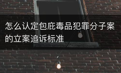 怎么认定包庇毒品犯罪分子案的立案追诉标准