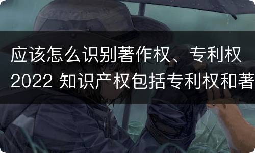 应该怎么识别著作权、专利权2022 知识产权包括专利权和著作权吗