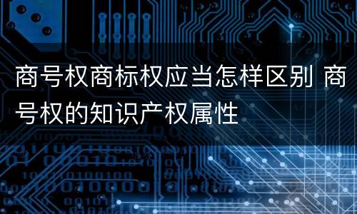 商号权商标权应当怎样区别 商号权的知识产权属性