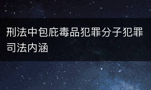 刑法中包庇毒品犯罪分子犯罪司法内涵