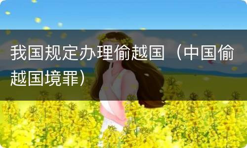 我国规定办理偷越国（中国偷越国境罪）