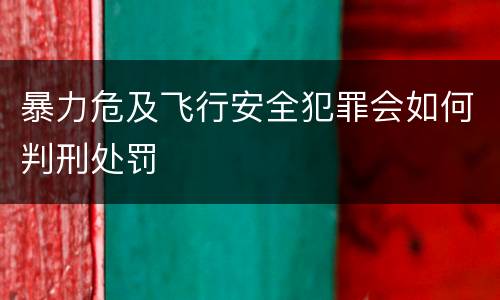 暴力危及飞行安全犯罪会如何判刑处罚