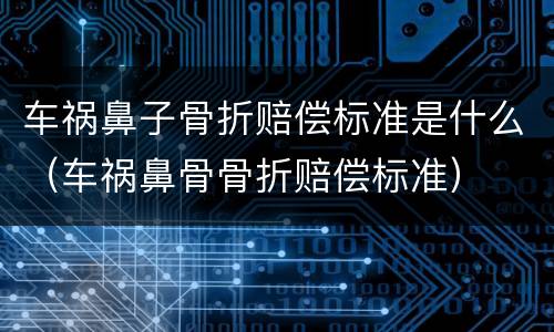 车祸鼻子骨折赔偿标准是什么（车祸鼻骨骨折赔偿标准）