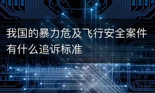 我国的暴力危及飞行安全案件有什么追诉标准