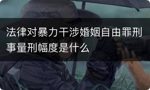 法律对暴力干涉婚姻自由罪刑事量刑幅度是什么