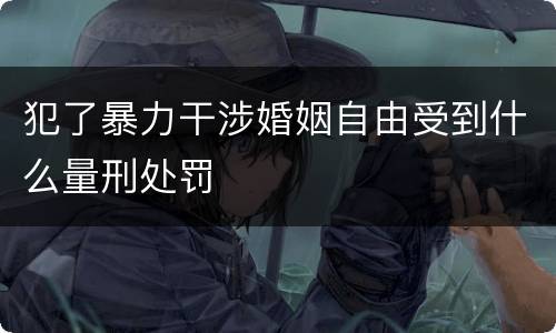 犯了暴力干涉婚姻自由受到什么量刑处罚