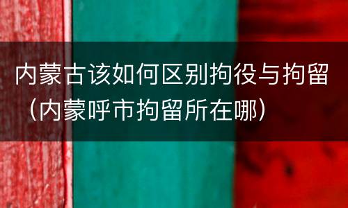 内蒙古该如何区别拘役与拘留（内蒙呼市拘留所在哪）