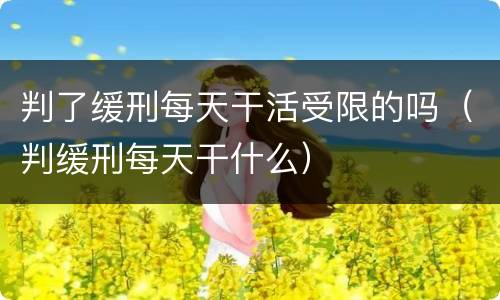 判了缓刑每天干活受限的吗（判缓刑每天干什么）