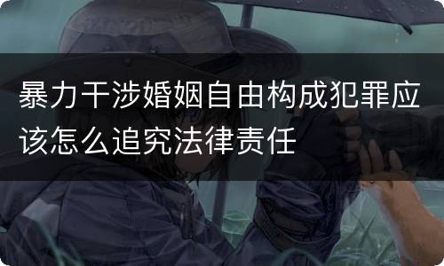 暴力干涉婚姻自由构成犯罪应该怎么追究法律责任