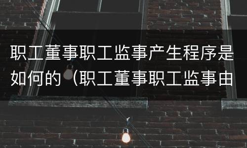 职工董事职工监事产生程序是如何的（职工董事职工监事由什么产生）
