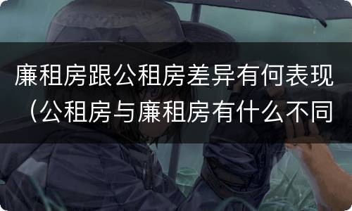 廉租房跟公租房差异有何表现（公租房与廉租房有什么不同）
