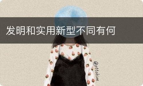 发明和实用新型不同有何