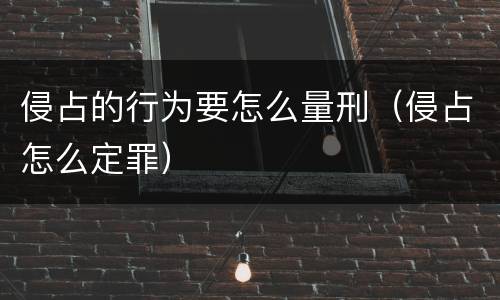 侵占的行为要怎么量刑（侵占怎么定罪）