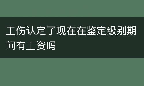 工伤认定了现在在鉴定级别期间有工资吗