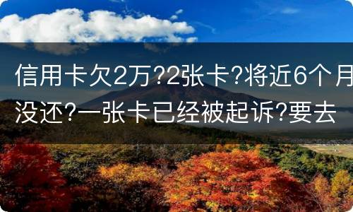 信用卡欠2万?2张卡?将近6个月没还?一张卡已经被起诉?要去公安局现在怎么办
