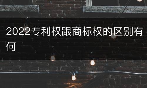 2022专利权跟商标权的区别有何
