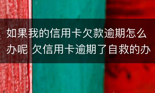 如果我的信用卡欠款逾期怎么办呢 欠信用卡逾期了自救的办法