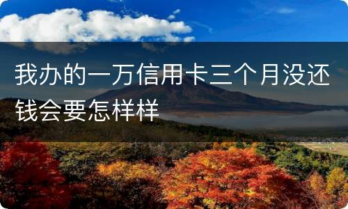 我办的一万信用卡三个月没还钱会要怎样样