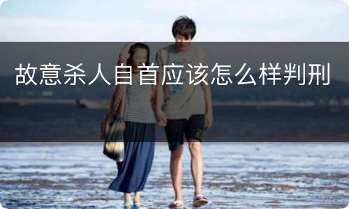 故意杀人自首应该怎么样判刑
