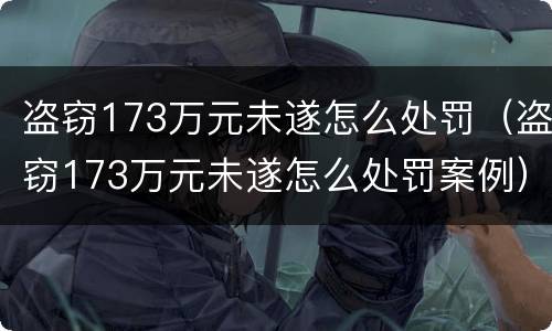 盗窃173万元未遂怎么处罚（盗窃173万元未遂怎么处罚案例）