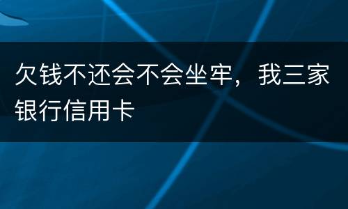 欠钱不还会不会坐牢，我三家银行信用卡