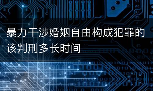 暴力干涉婚姻自由构成犯罪的该判刑多长时间