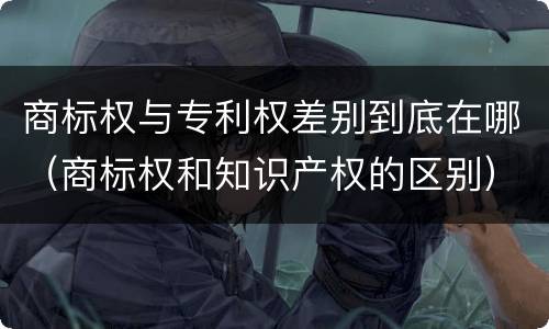 商标权与专利权差别到底在哪（商标权和知识产权的区别）