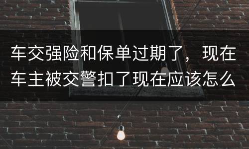 车交强险和保单过期了，现在车主被交警扣了现在应该怎么办