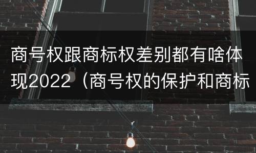 商号权跟商标权差别都有啥体现2022（商号权的保护和商标权的保护一样是全国性范围的）
