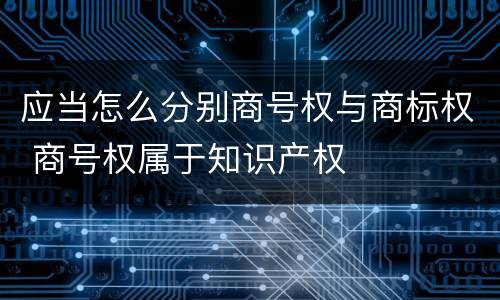 应当怎么分别商号权与商标权 商号权属于知识产权