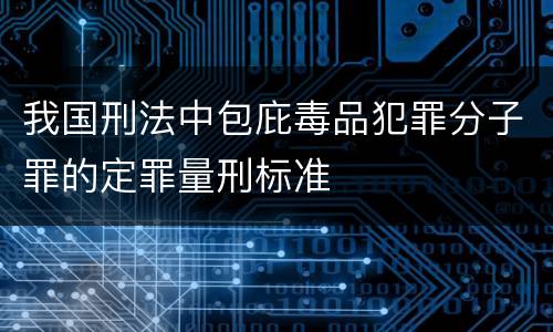 我国刑法中包庇毒品犯罪分子罪的定罪量刑标准
