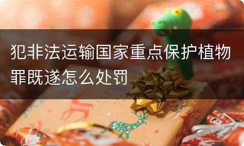 犯非法运输国家重点保护植物罪既遂怎么处罚