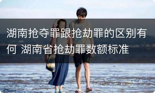 湖南抢夺罪跟抢劫罪的区别有何 湖南省抢劫罪数额标准