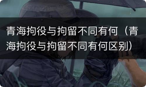 青海拘役与拘留不同有何（青海拘役与拘留不同有何区别）