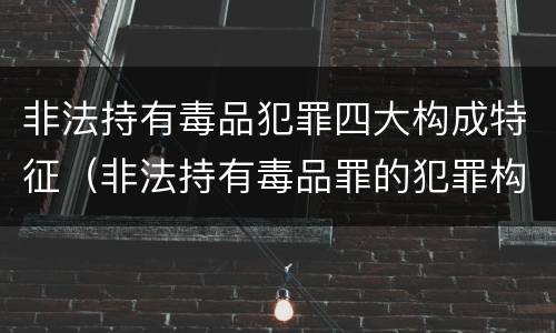 非法持有毒品犯罪四大构成特征（非法持有毒品罪的犯罪构成）