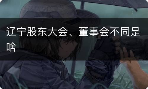辽宁股东大会、董事会不同是啥