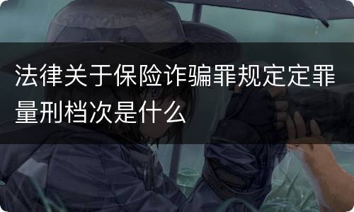 法律关于保险诈骗罪规定定罪量刑档次是什么